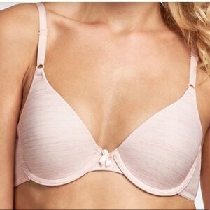 💚Maidenform Pink Heathered One Fab Tshirt Bra 38D
